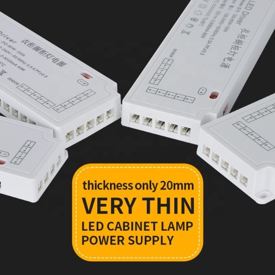 LED driver power supply DC12V/24V constant voltage power supply 24W-120W cabinet light LED power adapter