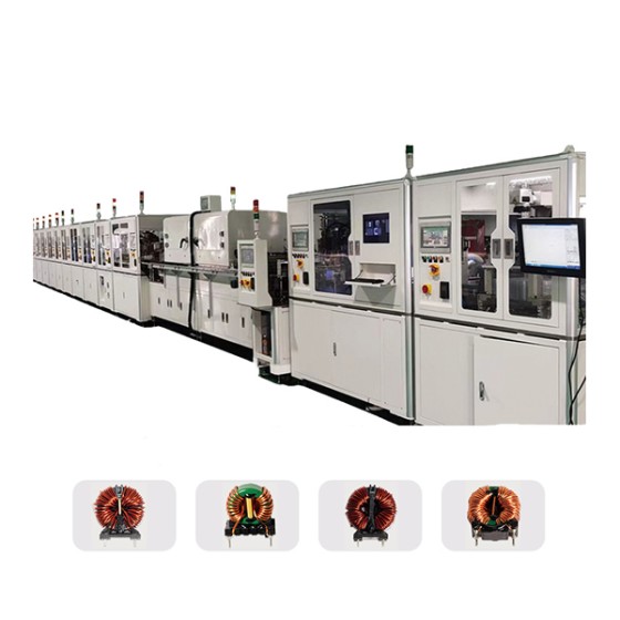 Fully automated production line for amorphous common-mode inductors